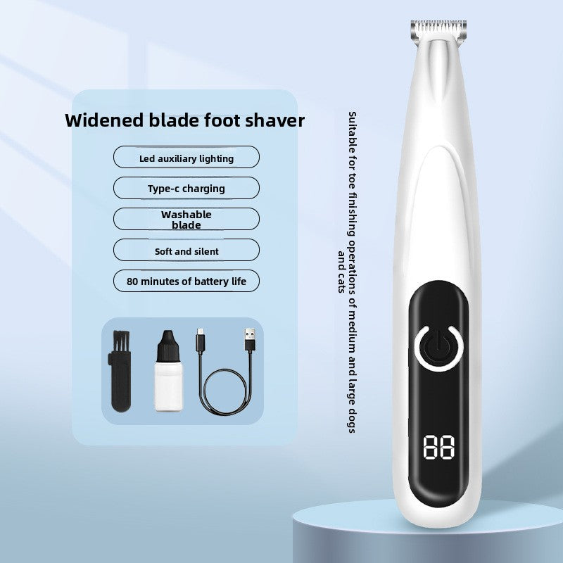 Professional Waterproof Pet Trimmer with Smart LED Display | Precision Grooming for Paws, Ears & Face