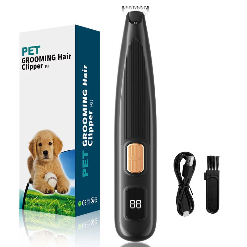 Professional Waterproof Pet Trimmer with Smart LED Display | Precision Grooming for Paws, Ears & Face