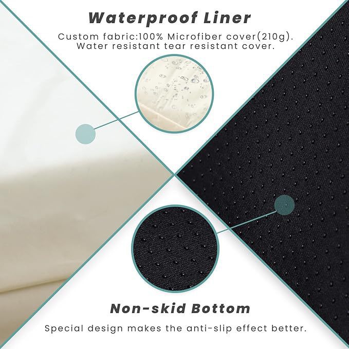 Orthopedic Memory Foam Dog Bed | Waterproof Joint Relief Mattress with Integrated Pillow