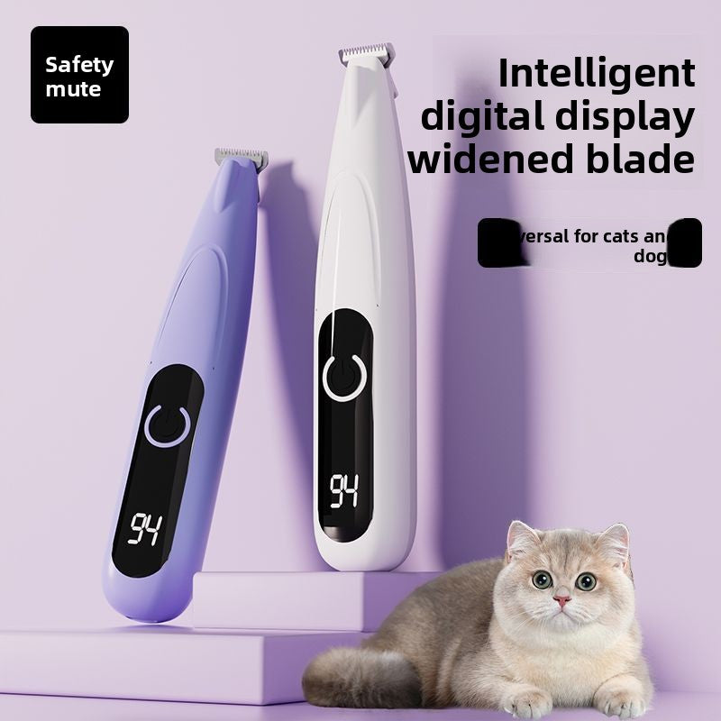 Professional Waterproof Pet Trimmer with Smart LED Display | Precision Grooming for Paws, Ears & Face