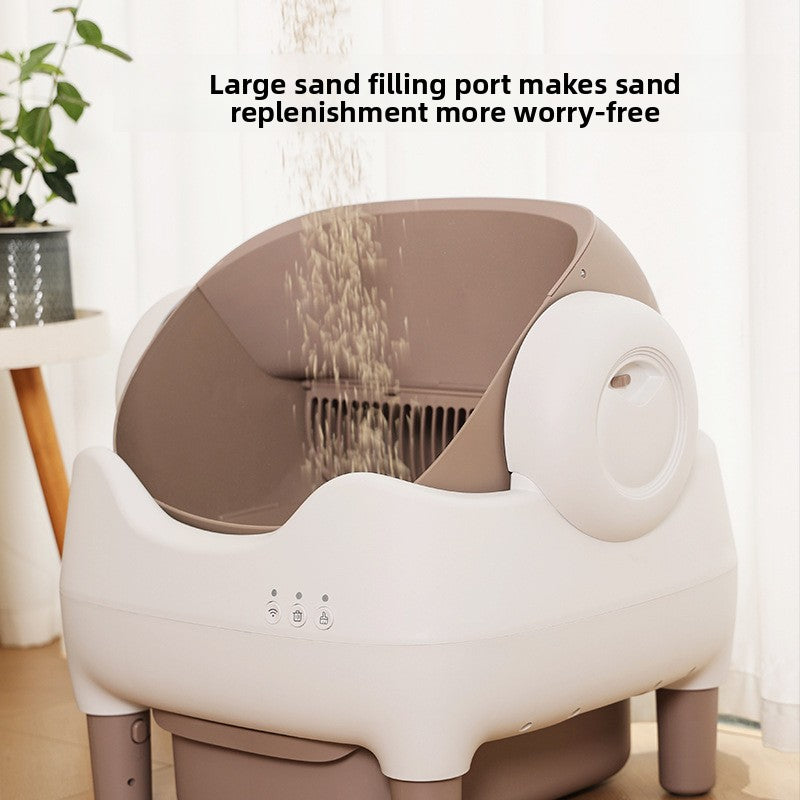 Self-cleaning litter box for multiple cats
Automatic cat litter box anti-splash
Smart litter box with health monitoring 
Electric self-scooping litter box
Semi-enclosed automatic litter tray
Easy-to-clean motorized litter box
Low-tracking self-cleaning litter box
Best automatic litter box for large cats
Odor control smart litter box
Quiet automatic litter box for skittish cats