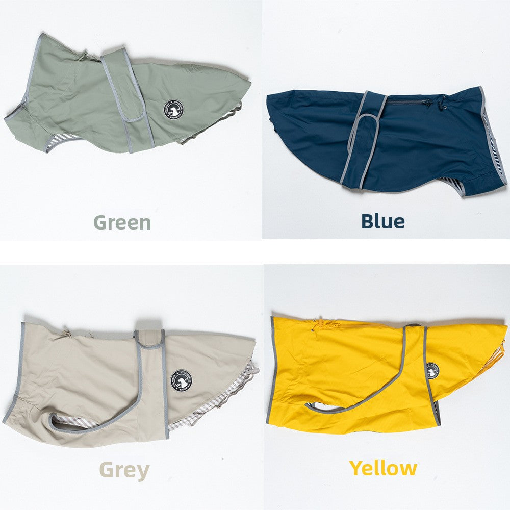 Hydrophobic pet fabric
Full-body dog rain suit
Mud-proof dog apparel
Breathable dog raincoat
Easy-on dog rain poncho
Dog raincoat
Waterproof pet jacket
Dog rain gear
Puppy poncho
Dog windbreaker
Waterproof dog coat with harness hole
Large dog raincoat with belly coverage
Reflective dog raincoat for night walks
Lightweight dog rain jacket for summer
Small dog raincoat with hood
Adjustable waterproof vest for dogs