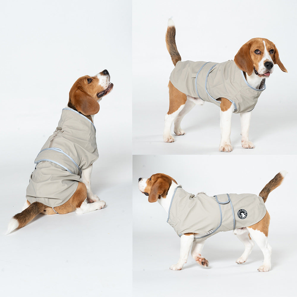Hydrophobic pet fabric
Full-body dog rain suit
Mud-proof dog apparel
Breathable dog raincoat
Easy-on dog rain poncho
Dog raincoat
Waterproof pet jacket
Dog rain gear
Puppy poncho
Dog windbreaker
Waterproof dog coat with harness hole
Large dog raincoat with belly coverage
Reflective dog raincoat for night walks
Lightweight dog rain jacket for summer
Small dog raincoat with hood
Adjustable waterproof vest for dogs