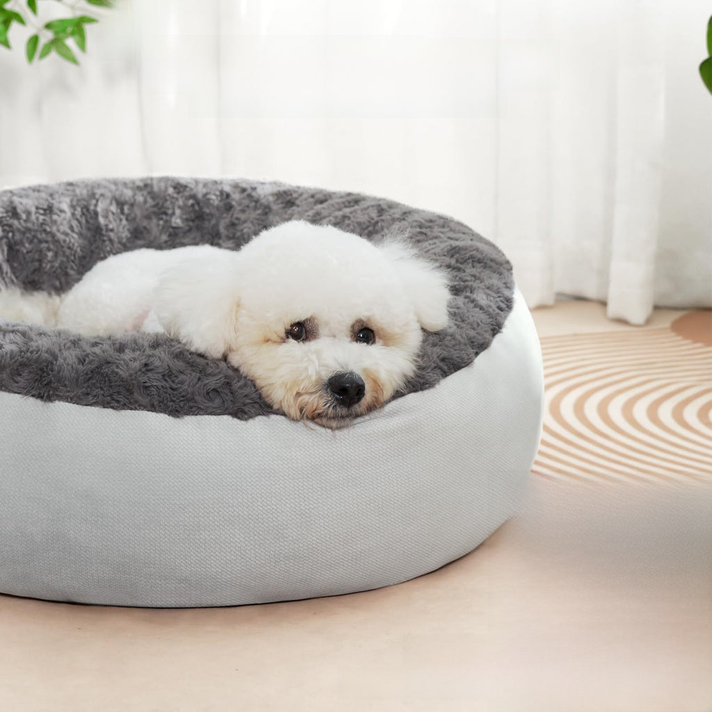 Calming Orthopedic Donut Bed | Ultra-Plush Round Nest for Small Dogs & Cats