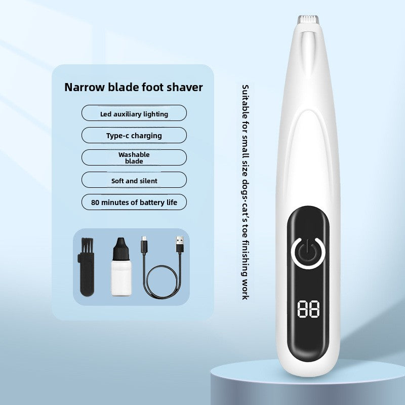Professional Waterproof Pet Trimmer with Smart LED Display | Precision Grooming for Paws, Ears & Face