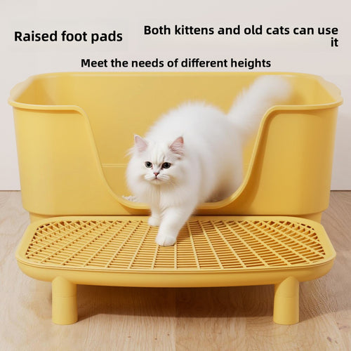 Anti-Splash Cat Litter Mat – Double-Layer Raised Design for Clean Floors