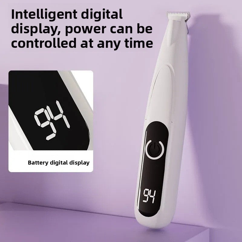 Professional Waterproof Pet Trimmer with Smart LED Display | Precision Grooming for Paws, Ears & Face