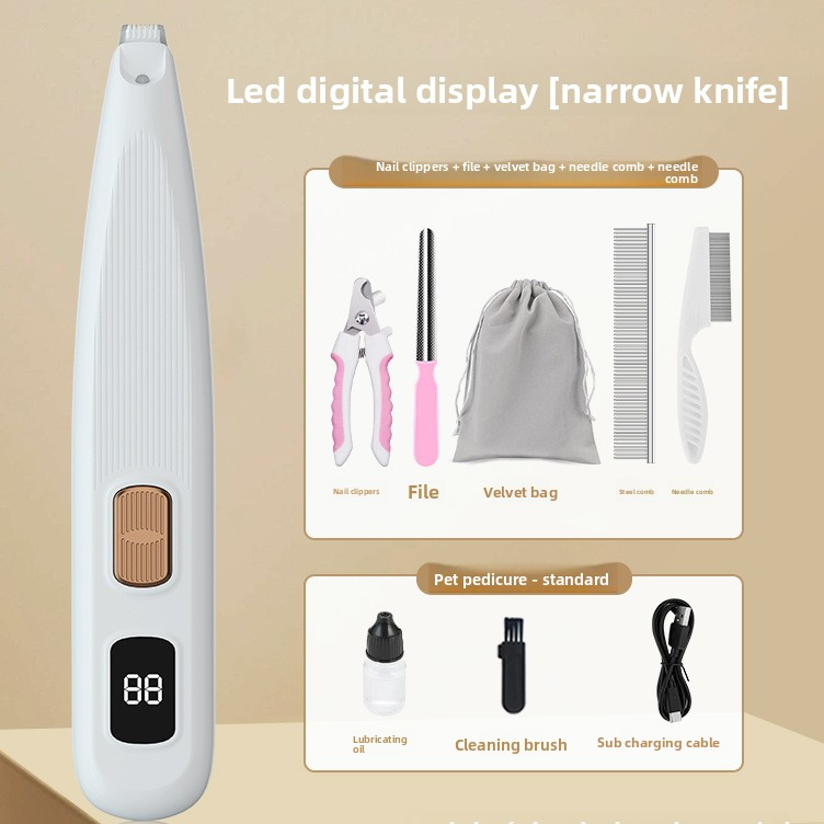 Professional Waterproof Pet Trimmer with Smart LED Display | Precision Grooming for Paws, Ears & Face