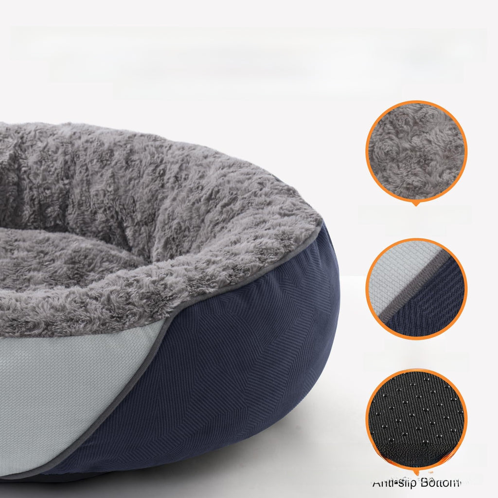 Calming Orthopedic Donut Bed | Ultra-Plush Round Nest for Small Dogs & Cats